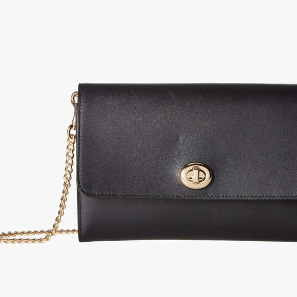 COACH Smooth Leather Turnlock clutch - Picture 1 of 6